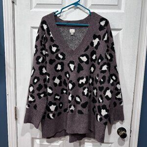 A New Day Animal Print Sweater